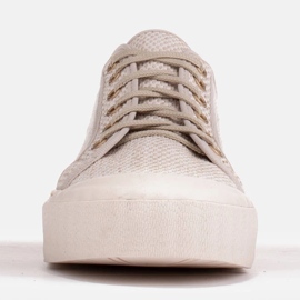 Marco Shoes Deportivas de tejido con hilo dorado beige 1 Marco Shoes Deportivas de tejido con hilo dorado beige 1