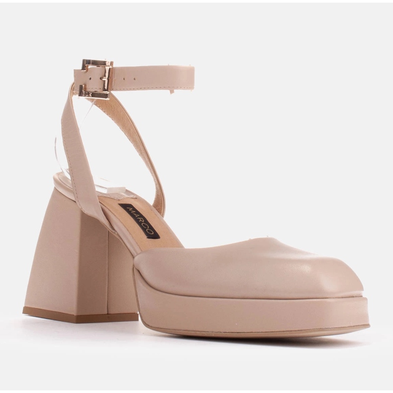 Marco Shoes Sandalias en una plataforma elevadora beige 1