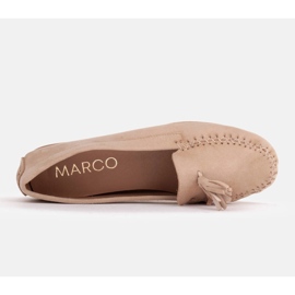 Marco Shoes Mocasín bailarina en ante beige 6