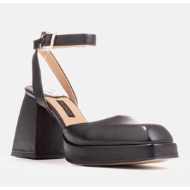 Marco Shoes Sandalias en una plataforma elevadora negro 1