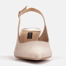 Marco Shoes Zapatos de salón veraniegos en delicada ante beige 7