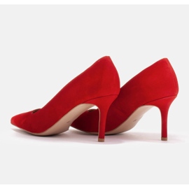 Marco Shoes Tacones elegantes de ante rojo 5