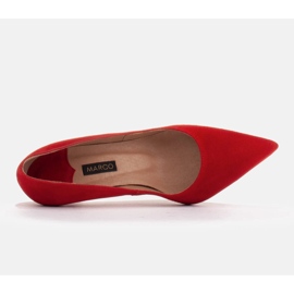 Marco Shoes Tacones elegantes de ante rojo 8