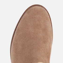 Marco Shoes Botas "tubo" tacón bajo beige 9