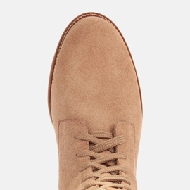 Marco Shoes Botas clásicas de tacón bajo beige 7