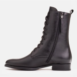 Marco Shoes Botas clásicas de tacón bajo negro 4