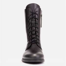 Marco Shoes Botas clásicas de tacón bajo negro 3