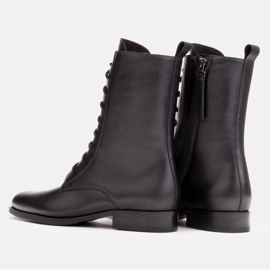 Marco Shoes Botas clásicas de tacón bajo negro 5