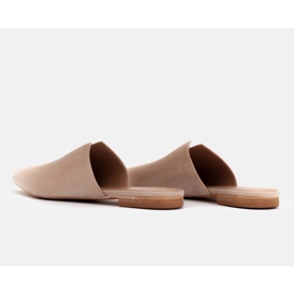 Marco Shoes Babuchas de ante con abertura beige 3