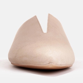 Marco Shoes Babuchas de ante con abertura beige 6