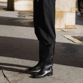 Marco Shoes Botas de montar con tachuelas negro 2