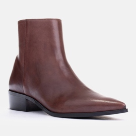 Marco Shoes Botas sutiles hechas de cuero suave marrón 1