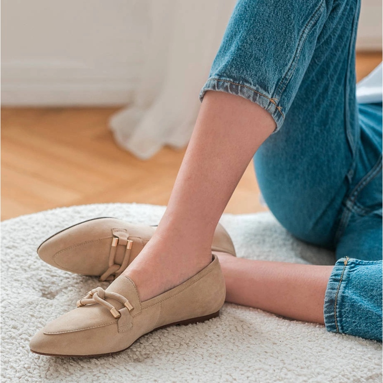 Marco Shoes mocasines adornados beige 1