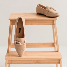 Marco Shoes mocasines adornados beige 9