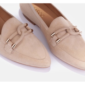 Marco Shoes mocasines adornados beige 6