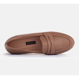 Marco Shoes Mocasines con adorno de piel beige 4