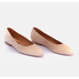Marco Shoes Bailarinas de ante suave beige 4
