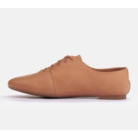 Marco Shoes Bailarinas confeccionadas en delicada piel flor marrón 3