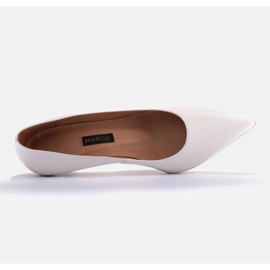 Marco Shoes Elegantes stilettos con tacón bajo blanco 3