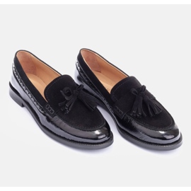 Marco Shoes Mocasines con flecos decorativos negro 4