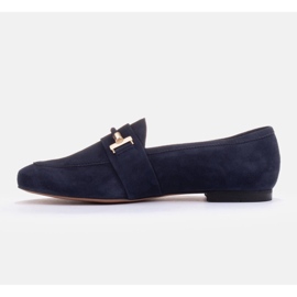 Marco Shoes mocasines dorados azul 2