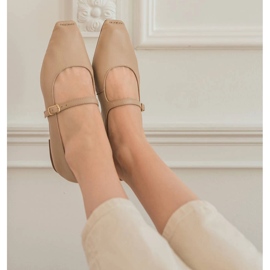 Marco Shoes Bailarinas estilo Mary Jane beige 8