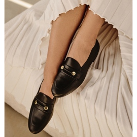 Marco Shoes mocasines dorados negro 7