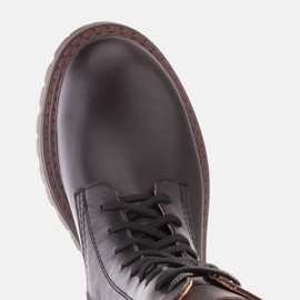 Marco Shoes botas marco de piel marrón 4