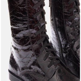 Marco Shoes Botas clásicas de tacón bajo negro 6