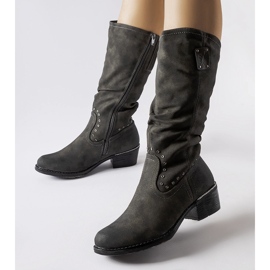 Botas cowboy grises con aislamiento y bloque Lignod 1