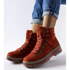 Zapatos de trekking Mazara con aislamiento rojo marrón 1