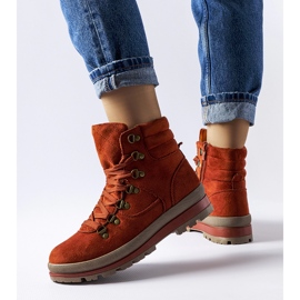 Zapatos de trekking Mazara con aislamiento rojo marrón 2