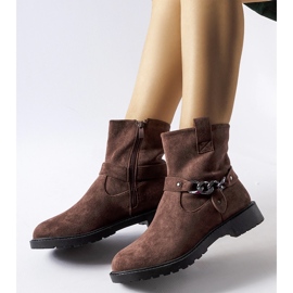 Botas marrones de ante ecológico de Valente marrón 1