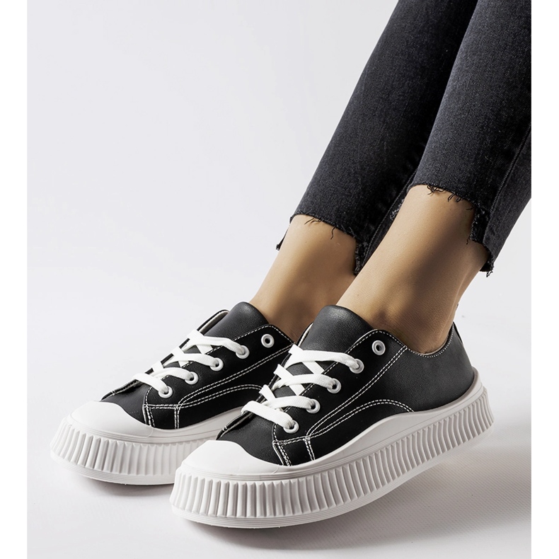 Zapatillas Erbezzo negras con plataforma negro 1