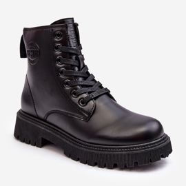 Botines Piel Cordones Negro Big Star MM274375 2