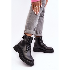 Botines Piel Cordones Negro Big Star MM274375 3