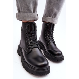 Botines Piel Cordones Negro Big Star MM274375 8