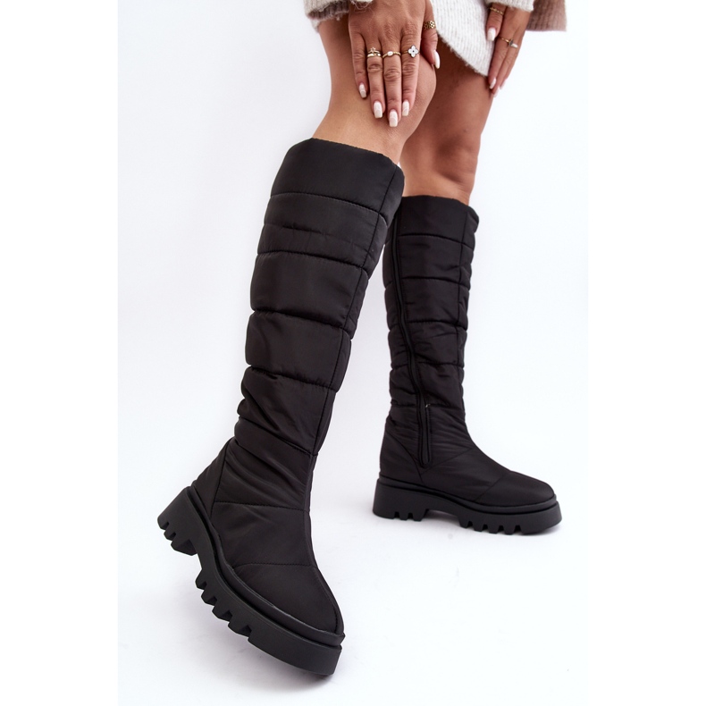 Botas de nieve aisladas para mujer Black Big Star MM274332 negro 1
