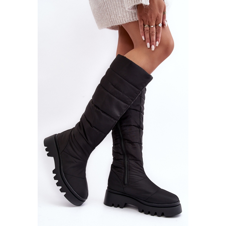 Botas de nieve aisladas para mujer Black Big Star MM274332 negro 2