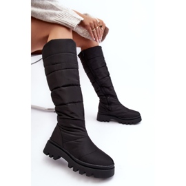 Botas de nieve aisladas para mujer Black Big Star MM274332 negro 6