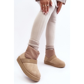 Botas de nieve con plataforma y aislamiento Big Star beige MM274152 2