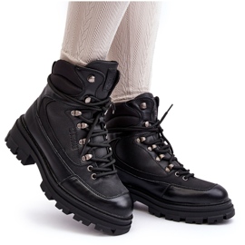Botines con cordones y aislamiento para mujer Negro Big Star MM274663 10