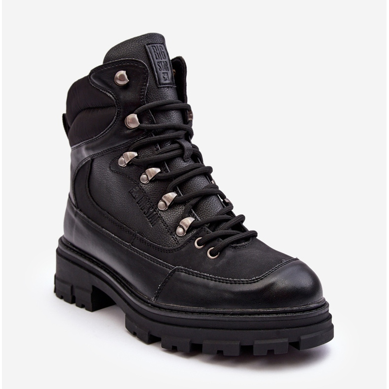 Botines con cordones y aislamiento para mujer Negro Big Star MM274663 2 Botines con cordones y aislamiento para mujer Negro Big Star MM274663 2