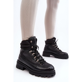 Botines con cordones y aislamiento para mujer Negro Big Star MM274663 7