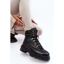 Botines con cordones y aislamiento para mujer Negro Big Star MM274663 8
