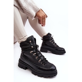 Botines con cordones y aislamiento para mujer Negro Big Star MM274663 1