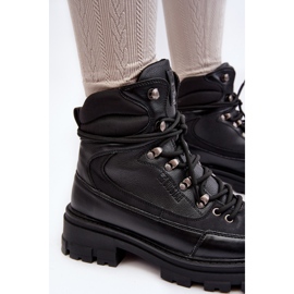 Botines con cordones y aislamiento para mujer Negro Big Star MM274663 6
