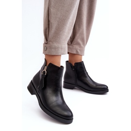 PE1 Botas Planas Mujer Piel Negro Vasica 4