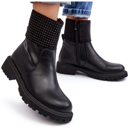 WJ2 Botas Planas De Mujer Con Adorno Zanidita Negra negro 6