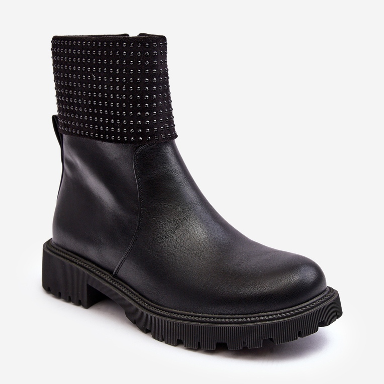 WJ2 Botas Planas De Mujer Con Adorno Zanidita Negra negro 1 WJ2 Botas Planas De Mujer Con Adorno Zanidita Negra negro 1